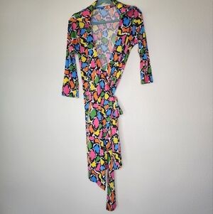 Tracy Negoshian Rainbow Kristin Wrap dress M